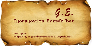 Gyorgyovics Erzsébet névjegykártya